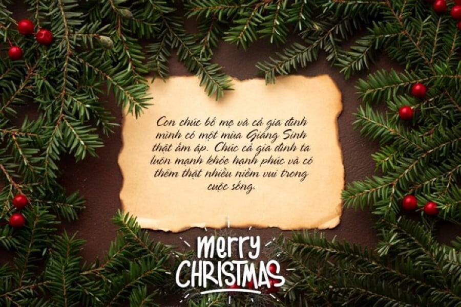 Lời chúc Giáng Sinh cho người thân